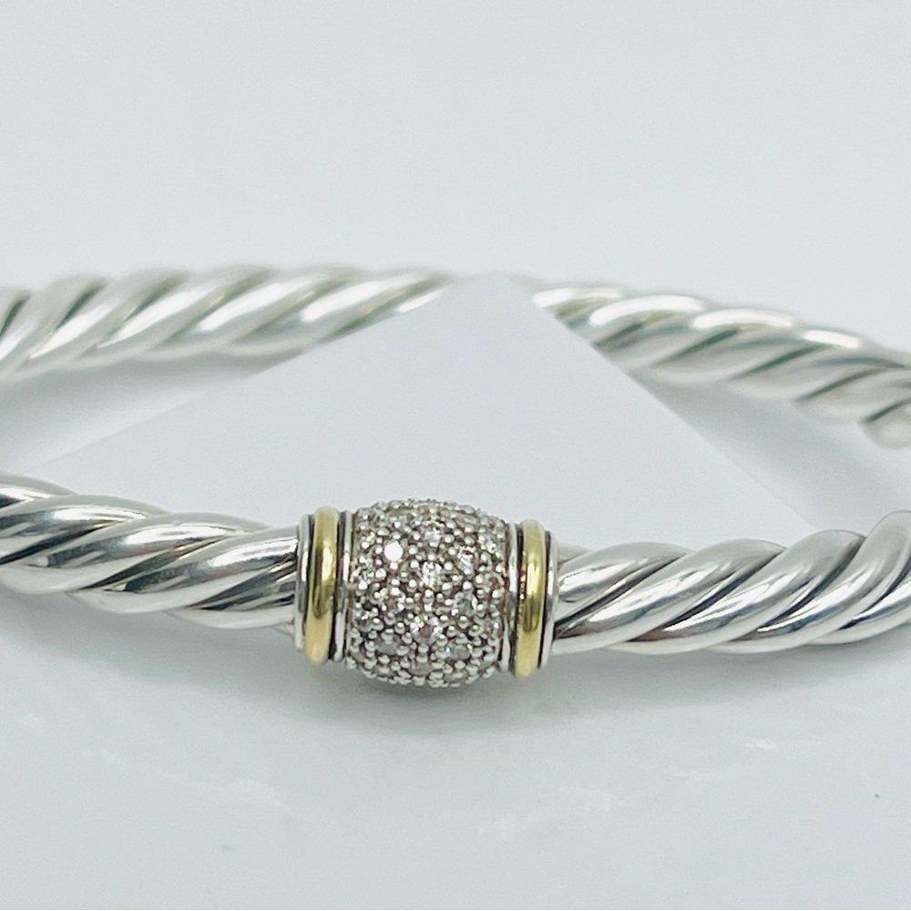 DAVID YURMAN Sterling Silver
Diamond 6mm Metro Cable Station - Picture 3 of 11